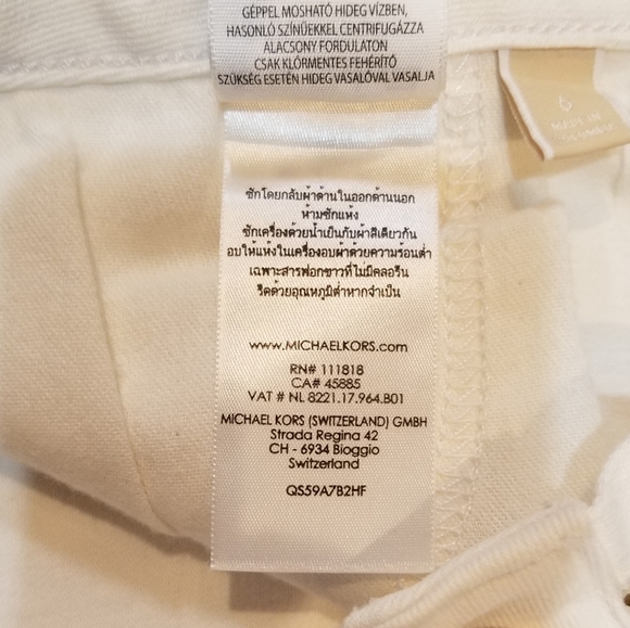 Michael Michael Kors Straight Leg White Ankle Jeans 6 - Picture 11 of 15